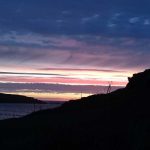Sunset skies over Porthmeor Beach in St Ives