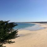 Porthkidney Beach in St Ives from Hawkes Point