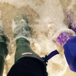 Wellies on a winters day on the beach