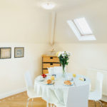 Dining area of Mylor in Praa Sands