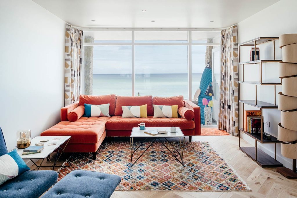 6 Barnaloft Living Room with sea views over Porthmeor beach