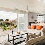 Bodeeve living room with sea views