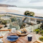 Bodeeve master bedroom balcony with amazing Praa Sands beach views