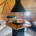 Riverside Retreat Awesome wooden firepit hut